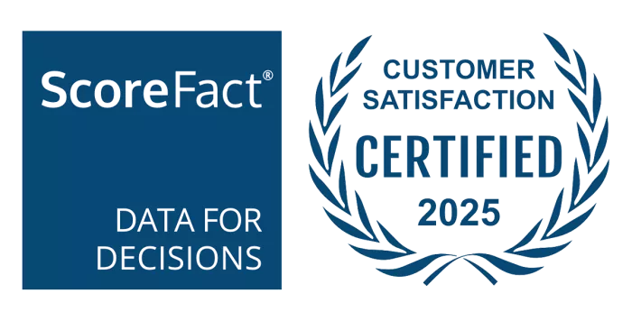 Logo ScoreFact® – certification satisfaction client 2025