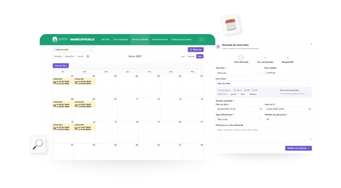 Formulaire de réservation en ligne